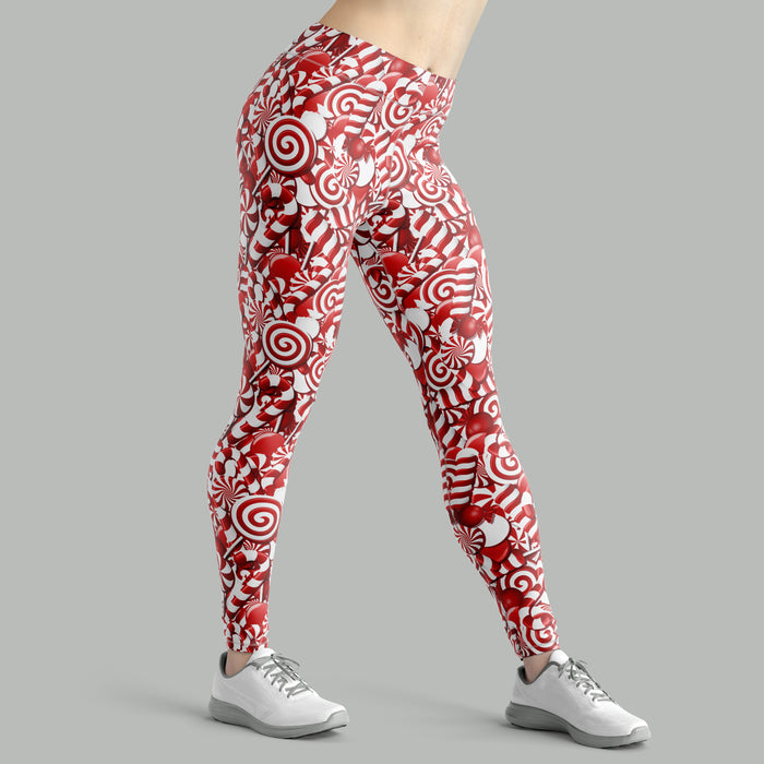 Adult Candy Cane Leggings