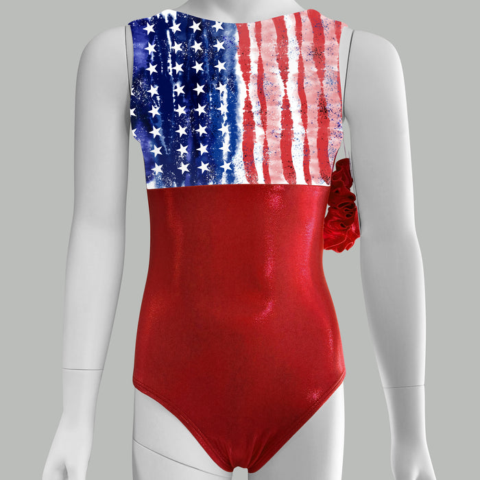 USA Flag Tie Dye Leotard