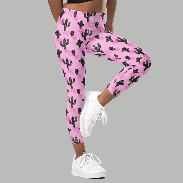 Kids/Youth Pink Cactus Leggings