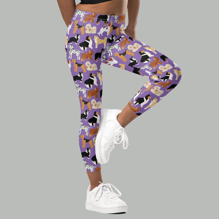 Kids/Youth Purple Dogs Leggings