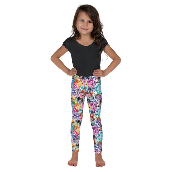 Kids/Youth Rainbow Zebra Leggings