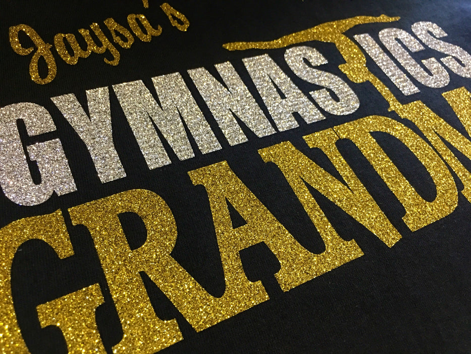 Tee Shirt Gymnastics T-shirt Gymnast sparkle GYMNASTICS GRANDMA mom Gymnastic Shirt girls Gymnastics Gymnast Glitter