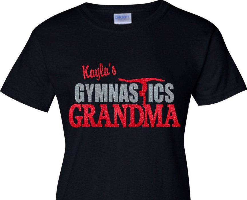 Tee Shirt Gymnastics T-shirt Gymnast sparkle GYMNASTICS GRANDMA mom Gymnastic Shirt girls Gymnastics Gymnast Glitter